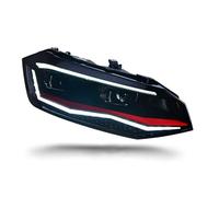 PLMNHSS Faro Principal Faros LED Para VW Polo Plus 2019-2024 Luces Antiniebla Diurnas Freno E Intermitentes. Instalación Plug And Play(1 set red)