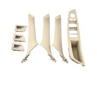 PLMNHSS Manijas interiores para coche Para BMW Serie 5 F10 F11 520i 523i 525i 528i 530i Manija Puerta Interior Coche Reposabrazos Panel Cubierta Embellecedora Tirar Set(BeigeWhite RHD 7PCS)