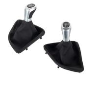 PLMNHSS Pomo palanca cambios Para E81 E87 E88 E82 5/6 Velocidad Transmisión Manual Cubierta Bota Polaina Cuero Perilla Palanca Cambios Coche Piezas Automóvil(Black 5 Speed)