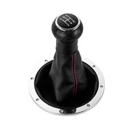 PLMNHSS Pomo palanca cambios Para Gol Cubierta De Perilla Cambio Coche Diseñada Para Coches Manuales 5 Velocidades(Red stitch 6 speed)