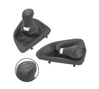 PLMNHSS Pomo palanca cambios Para Serie 1 E81 E82 E87 E88 2003-2013 5/6 Cubierta De Bota Polaina Cuero Velocidad Perilla Palanca Cambios Coche Interior(Black 5 Speed)