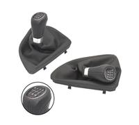 PLMNHSS Pomo palanca cambios Para Serie 1 E81 E82 E87 E88 2003-2013 5/6 Cubierta De Bota Polaina Cuero Velocidad Perilla Palanca Cambios Coche Interior(Black 6 Speed)