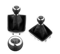 PLMNHSS Pomo palanca cambios Para Tiguan 2007-2011 Perilla De Palanca Cambios Con Cubierta Antipolvo Producto Accesorios Coche Manual 5/6 Velocidades Cuero(6 Speed Leather)