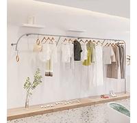 PLMoney Perchero Industrial Simple y Moderno, Varillas para Colgar en Tubos, Perchero para Ropa, Sistema de Estantes para Ropa Montados en la Pared, Soporte de Exhibición para Venta al por Menor, To