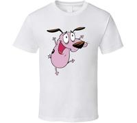 PLNSSCS Courage The Cowardly Dog Happy T Tshirts Camisetas y Tops White(X-Large)