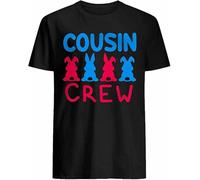 PLNSSCS Cousin Crew Funny Easter Day Bunnies Colorful Rabbits Family Group Mens T Tshirts Camisetas y Tops Short Sleeve Top(XX-Large)