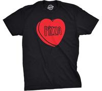 PLNSSCS Crazy Dog T-Tshirts Camisetas y topss Mens Pizza Candy Heart Funny Pizza Lovers Valentines Day Relationship T Tshirts Camisetas y Tops(X-Large)