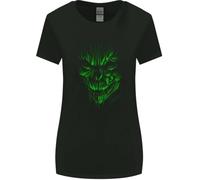 PLNSSCS Demon Skull Devil Satan Grim Reaper Gothic Womens Wider Cut T-Shirt(X-Large)