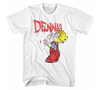 PLNSSCS Dennis The Menace Graffiti White T-Shirt White(X-Large)
