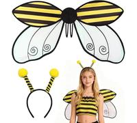 PLNVNVP Conjunto de disfraz de abeja para mujeres adultas con diadema de antena, vestido para fiesta, cosplay, temática de animales, suministros de fiesta de abejorro, disfraz de fiesta de carnaval