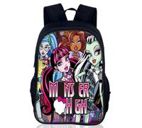 PLNVNVP Mochila Escolar Monster, Mochila Infantil con Dibujos Animados 3D, Negro, Tamaño 30 * 12 * 40 cm