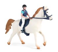 PLNVNVP Modelos de Caballos, Juguetes Modelos de Horse con Jinete, Sillín y Brida Realista Figuras de Potro Figura de Montar, Colección Caballo Club Juguetes Educativos para Niños