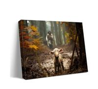 Ploceiny Arte de pared cristiano de Jesús y cordero, imagen de Dios cristiano, póster decorativo para sala de estar, decoración cristiana de 14 x 18 pulgadas, A-349