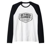 Plomero Jubilado como una Broma Regular de jubilación más Feliz Camiseta Manga Raglan