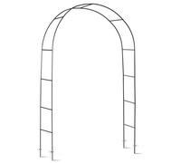 Plonos Arco para Rosas, 240 cm, para Plantas trepadoras, Enrejado de Rosas, 4 Anclajes de Acero con Recubrimiento en Polvo, Resistente a la Intemperie, Resistente a los Rayos UV, Color Negro