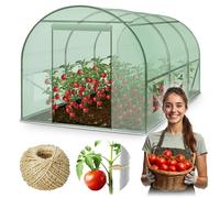 Plonos Invernadero con Marco de Acero con Soporte para Plantas, Accesorios, 2 x 3,5 x 2 m, 7 m2, Color Verde