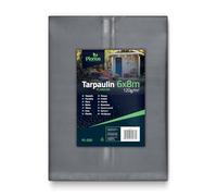 Plonos Lona de 6 x 8 m, 120 g/m², Impermeable, Resistente a los Rayos UV, Ligera con Ojales metálicos