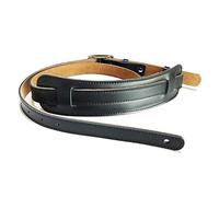 Plookyoe Duradero y Hebilla de Metal Correa de Guitarra EléCtrica CinturóN Hombrera Correas de Guitarra Vintage Ajustables-Color Negro
