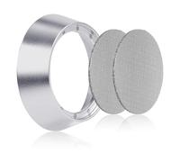 Plookyoe Juego de 12 Embudos Dosificadores Magnéticos, Embudo Dosificador de Espresso de 54 Mm, Kit de Pantalla de Disco, Embudo Portafiltro de Aluminio con 2 Filtros