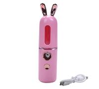 Plookyoe Nuevo Pulverizador Hidratante Nano Recargable por USB, Instrumentos de Belleza para Mujeres, Humidificador de Uso Doméstico, Vaporizador Rosa