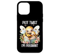 Plot Twist I'm Pregnant Mom to Be Bee Pregnancy Announcement Carcasa para iPhone 12 mini