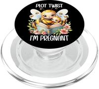 Plot Twist I'm Pregnant Mom to Be Bee Pregnancy Announcement PopSockets PopGrip para MagSafe