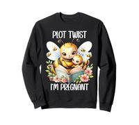 Plot Twist I'm Pregnant Mom to Be Bee Pregnancy Announcement Sudadera