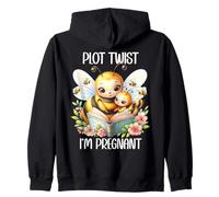 Plot Twist I'm Pregnant Mom to Be Bee Pregnancy Announcement Sudadera con Capucha
