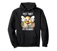 Plot Twist I'm Pregnant Mom to Be Bee Pregnancy Announcement Sudadera con Capucha