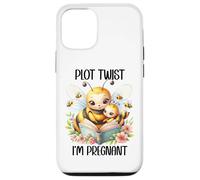 Plot Twist I'm Pregnant Mom to Be Pregnancy Announcement Bee Carcasa para iPhone 12/12 Pro
