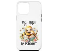 Plot Twist I'm Pregnant Mom to Be Pregnancy Announcement Bee Carcasa para iPhone 12 Pro Max
