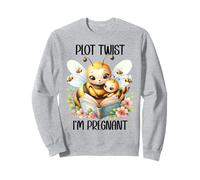 Plot Twist I'm Pregnant Mom to Be Pregnancy Announcement Bee Sudadera