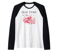 Plot Twist I'm Sober AF Recovery Sobriety Coffee Book Lovers Camiseta Manga Raglan