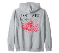 Plot Twist I'm Sober AF Recovery Sobriety Coffee Book Lovers Sudadera con Capucha