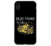 Plot Twist I'm Sober Recovery Sobriety Coffee Books Lovers Carcasa para iPhone XS Max