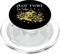 Plot Twist I'm Sober Recovery Sobriety Coffee Books Lovers PopSockets PopGrip para MagSafe