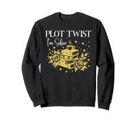 Plot Twist I'm Sober Recovery Sobriety Coffee Books Lovers Sudadera