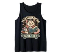 Plot Twist Possum Book Club Reader Pila de Lectura gráfica Camiseta sin Mangas