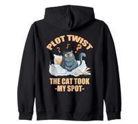 Plot twist the cat took my spot Sudadera con Capucha