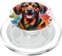 Plott Hound Dog Acuarela Obra de Arte PopSockets PopGrip para MagSafe