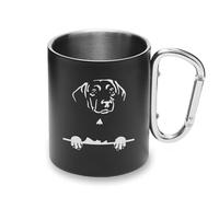 Plott Hounds - Taza de metal con asa de mosquetón, diseño de perro