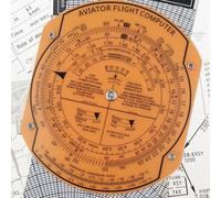 Plotter de navegación de aviones de aviación con rotación de 360 grados y regla deslizante, herramienta de navegación de vuelo ABS transparente para pilotos, CRP-5 (A)