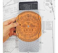 Plotter de navegación de la aviación 360 grados que gira el ABS transparente de la regla de la diapositiva para la planificación del vuelo piloto y la medida CRP-1 de la ruta del vector (A)