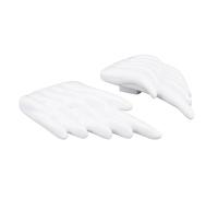 plplaaoo 2 pares de alas para zapatos, color blanco, lavables, con hebilla, accesorio para decoración