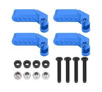 plplaaoo 4 Piezas de Control Remoto del Coche código de presión de Aceite Delantero y Trasero aleación de Aluminio Soporte Amortiguador código de presión de Aceite Ajustable para Traxxas (Azul)