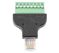 plplaaoo 8P8C Ethernet RJ45 Macho a Conector Adaptador de Terminal Cabezal de conversión de Moldeado de plástico Duradero conexión de Interfaz de Red Rendimiento
