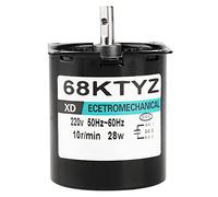 plplaaoo AC220V 28W 5 80r min Motor síncrono de imán permanente en miniatura CW CCW Gran par Engranaje de metal de bajo ruido Bobina de cobre puro para equipos de automatización Lámparas (10 vueltas)