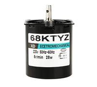 plplaaoo AC220V 28W 5 80r min Motor síncrono de imán permanente en miniatura CW CCW Gran par Engranaje de metal de bajo ruido Bobina de cobre puro para equipos de automatización Lámparas (5 vueltas)