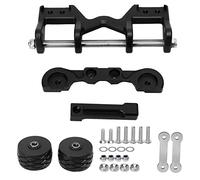 plplaaoo Barra con Ruedas para Coche RC, aleación de Aluminio, Ajustable, Estable, Rueda Frontal hacia Arriba de Alto Rendimiento para Coche Traxxas MAXX 1/10 RC, 5 Paquetes (Negra)