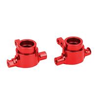 plplaaoo Bloque de dirección RC Aleación de Aluminio Mecanizado CNC preciso Durable Resistente al Desgaste para Traxxas Slash 4X4 1/10 Camión Oscuro Rojo Opcional 2PCS (Red)